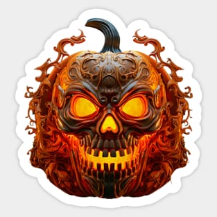 Scary Halloween Jack O'Lantern Sticker